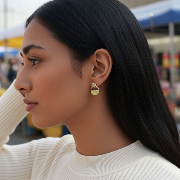 Silver Pave Flower Cluster Stud Earrings