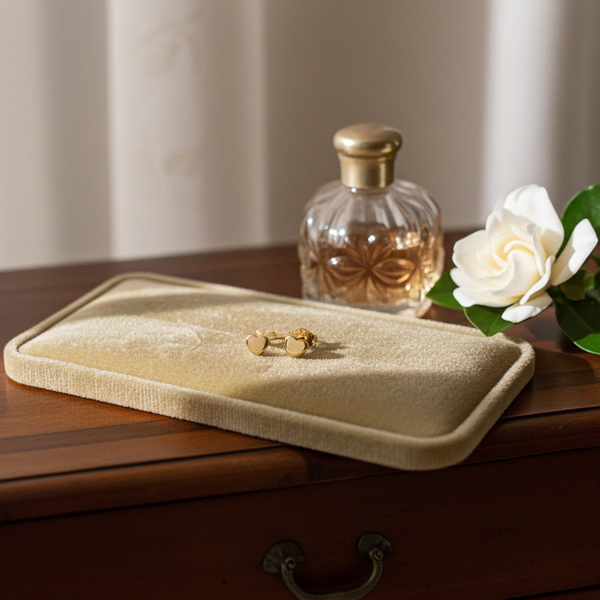 Silver Half  Enamel Half Pave Heart Studs