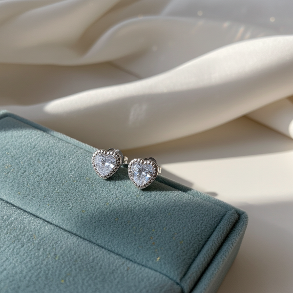 silver Shooting Star Stud Earrings