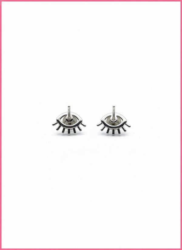 Gold Mother-of-Pearl Fan Stud Earrings